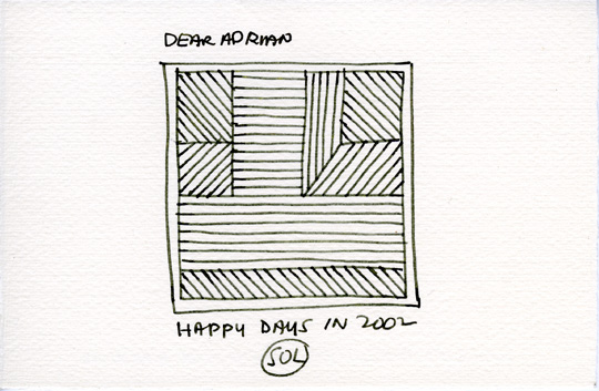 Sol LeWitt, New Year's Day Card, 2002